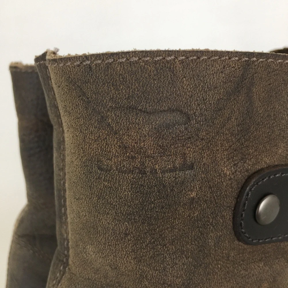 Sorel Joan of Arctic Wedge II Leather Boots Ankle Booties Brown Women’s Size 8